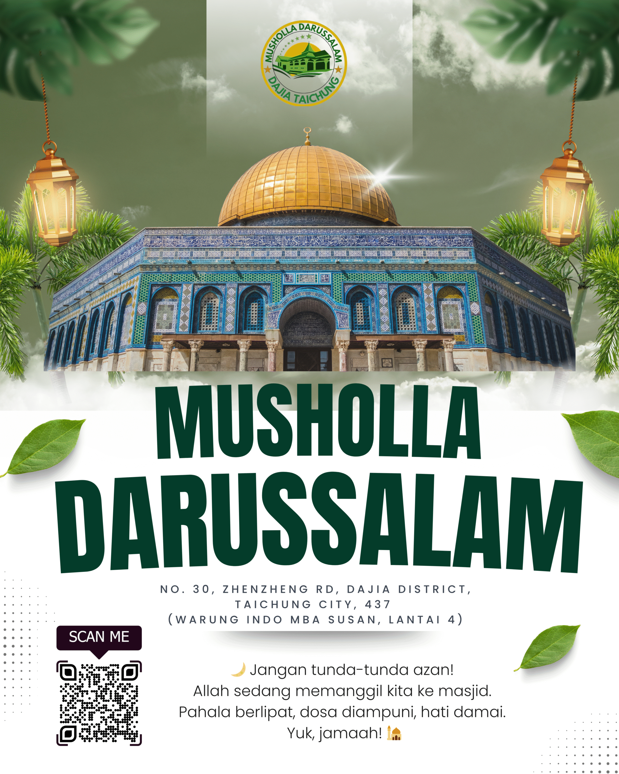 Follow Akun Media Sosial Musholla Darussalam Dajia