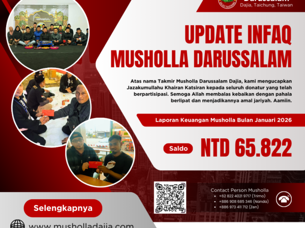 Update Infaq Musholla Darussalam, Bulan Januari 2026