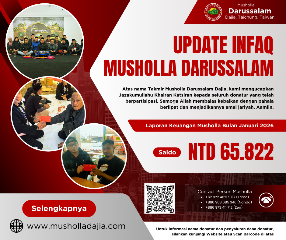 Update Infaq Musholla Darussalam, Bulan Januari 2026