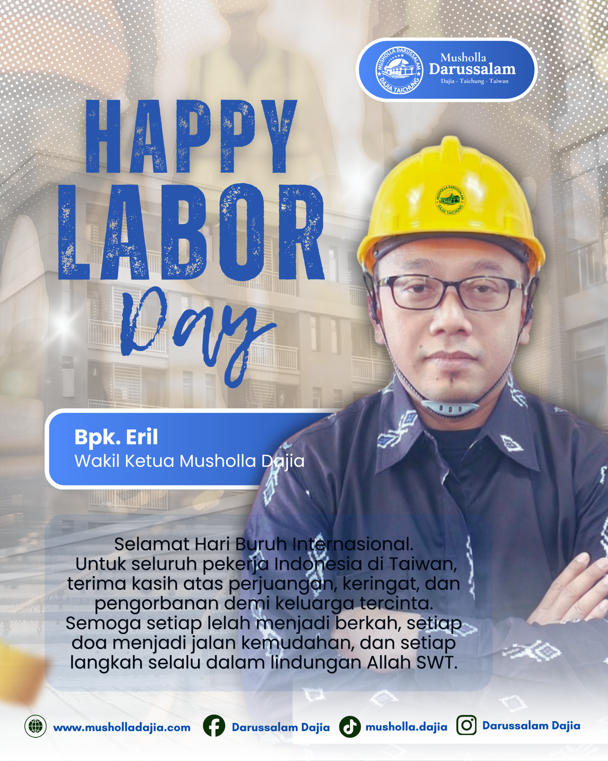 Selamat Hari Buruh Internasional, 01 Mei 2026 Selamat Hari Buruh Internasional, 01 Mei 2026