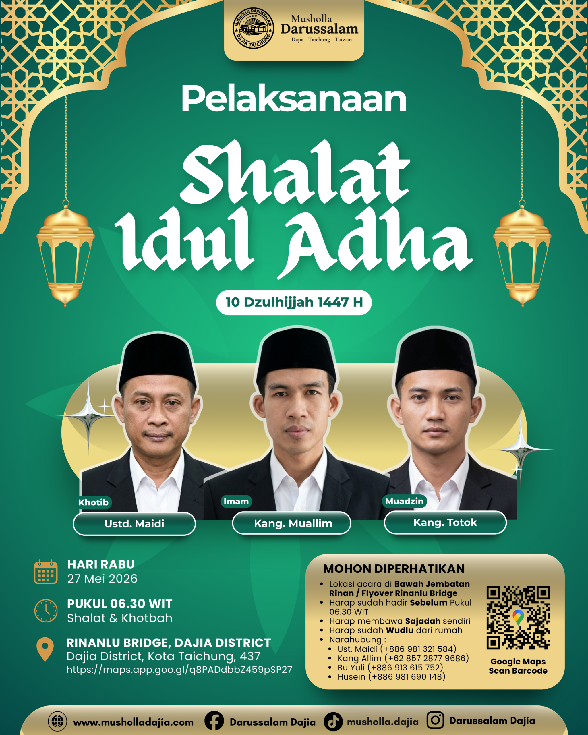 Shalat Idul Adha 1447 H / 2026 M