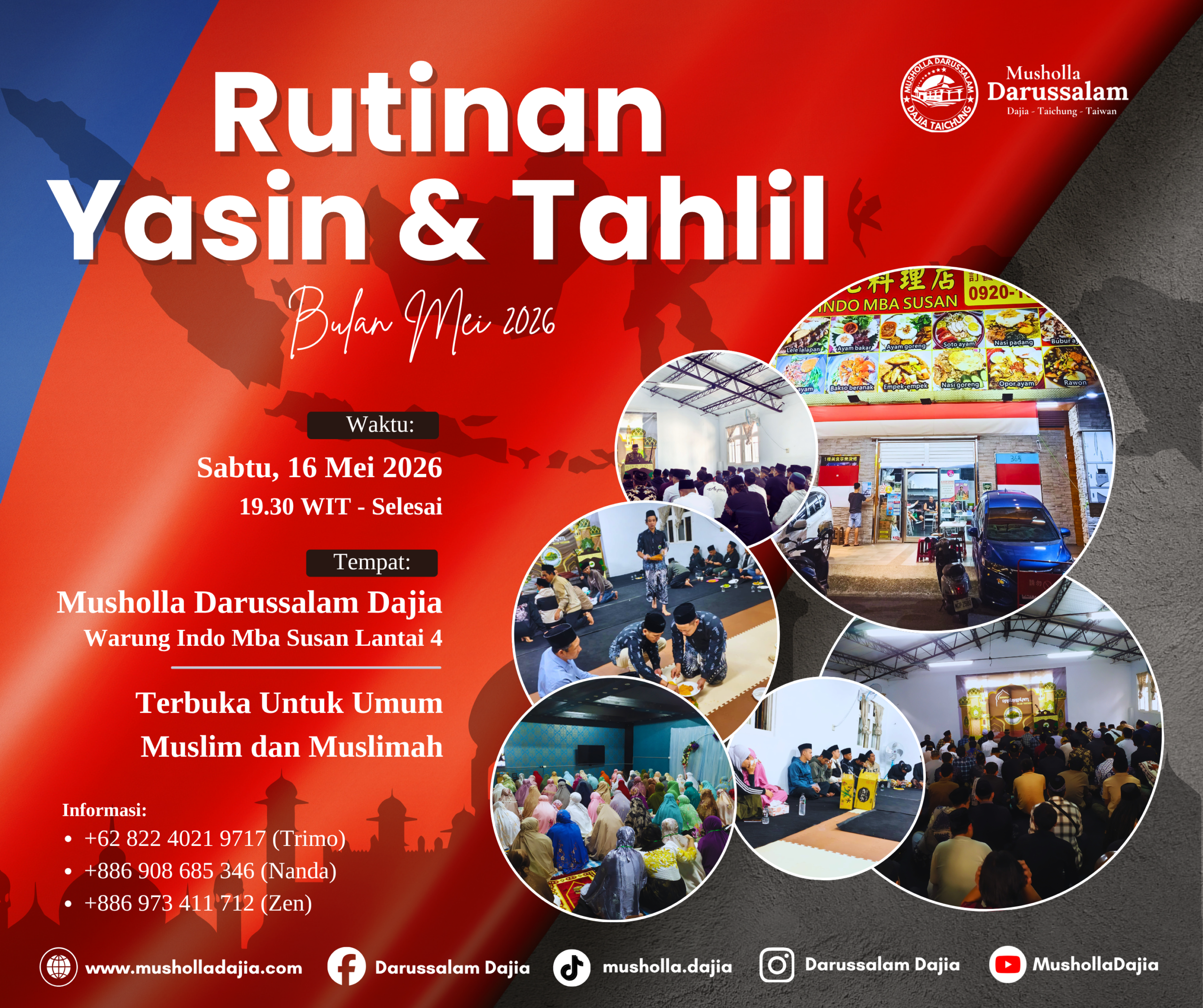 Rutinan Yasin & Tahlil Bulan Mei 2026 Rutinan Yasin & Tahlil Bulan Mei 2026