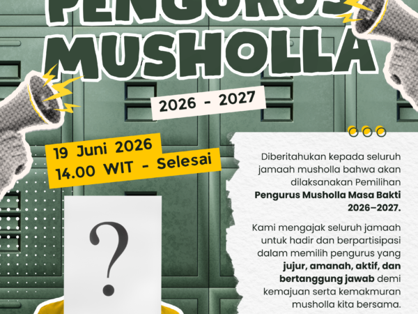 Pemilihan Pengurus Musholla Darussalam Dajia, Masa Bakti 2026 - 2027