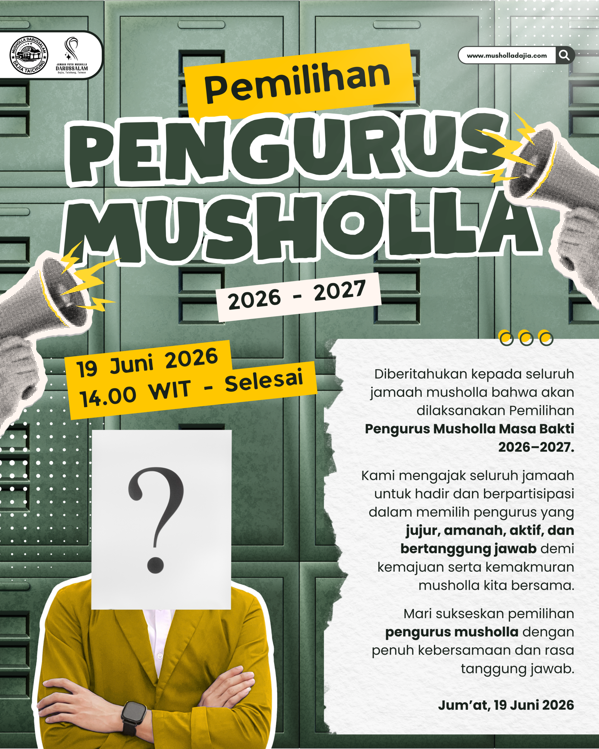 Pemilihan Pengurus Musholla Darussalam Dajia, Masa Bakti 2026 - 2027