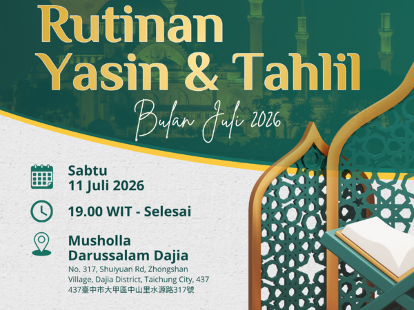 Rutinan Yasin & Tahlil Bulan Juli 2026