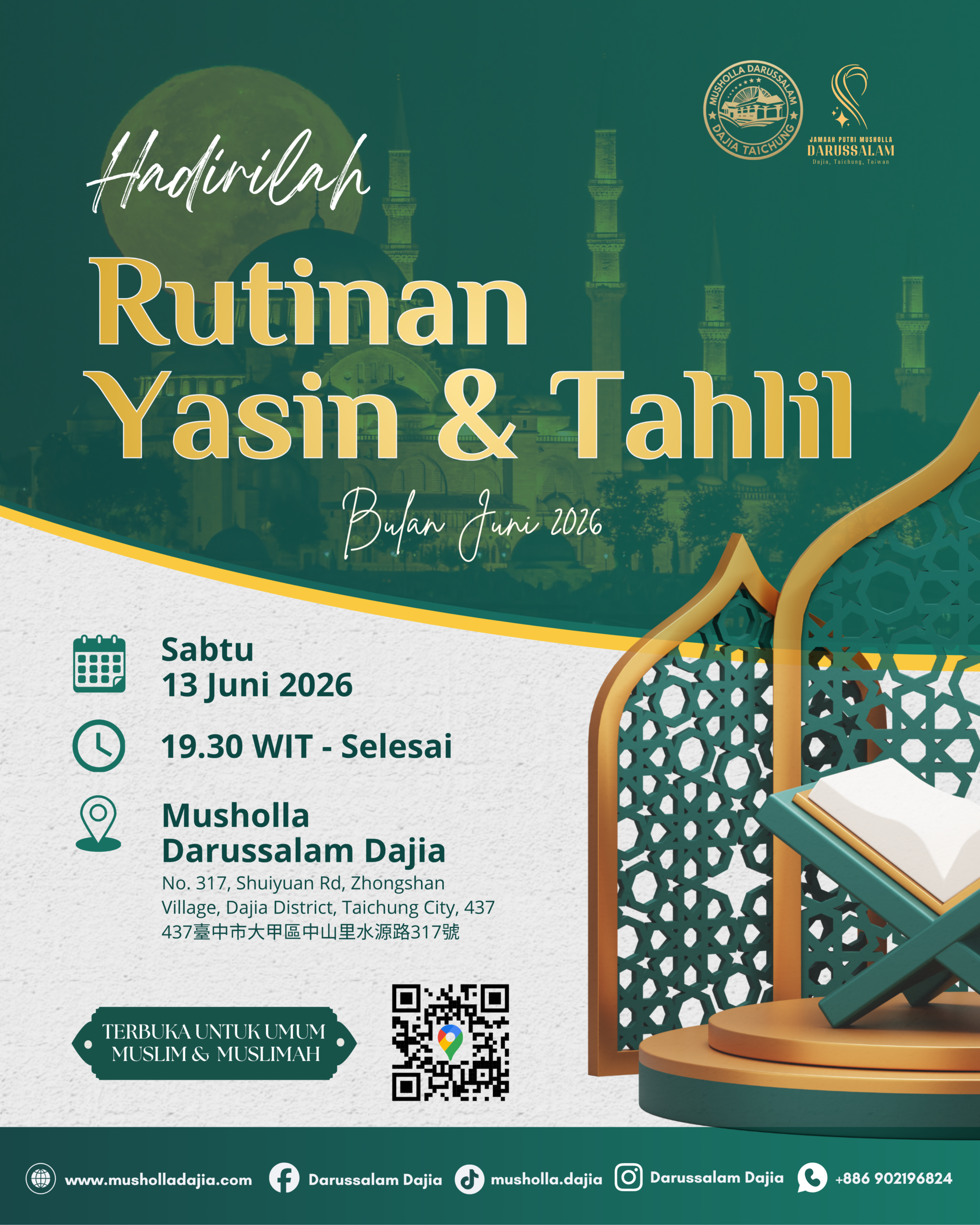 Rutinan Yasin & Tahlil Bulan Juni 2026