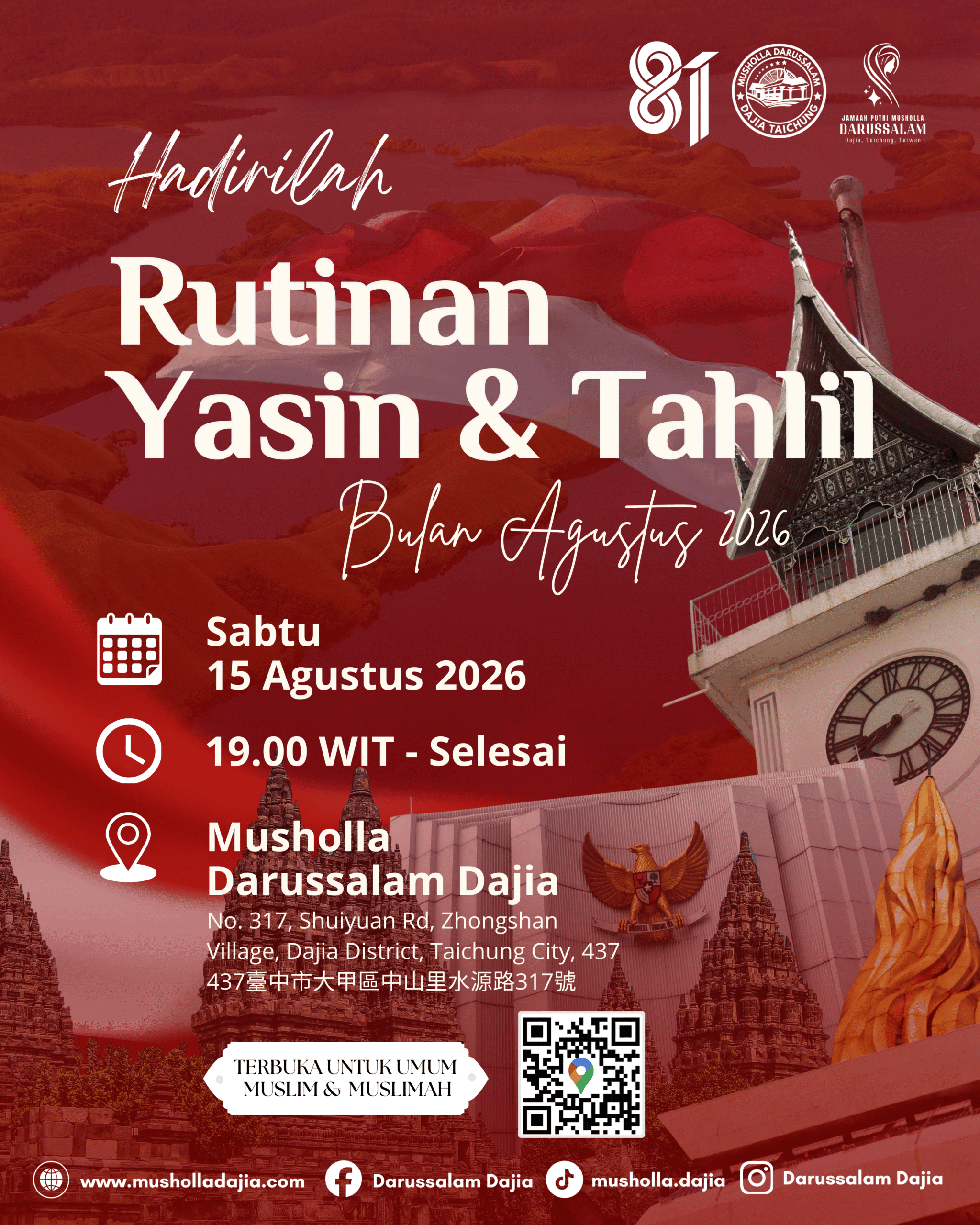 Rutinan Yasin & Tahlil Bulan Agustus 2026