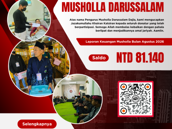 Keuangan Musholla Darussalam Dajia, Bulan Agustus 2026