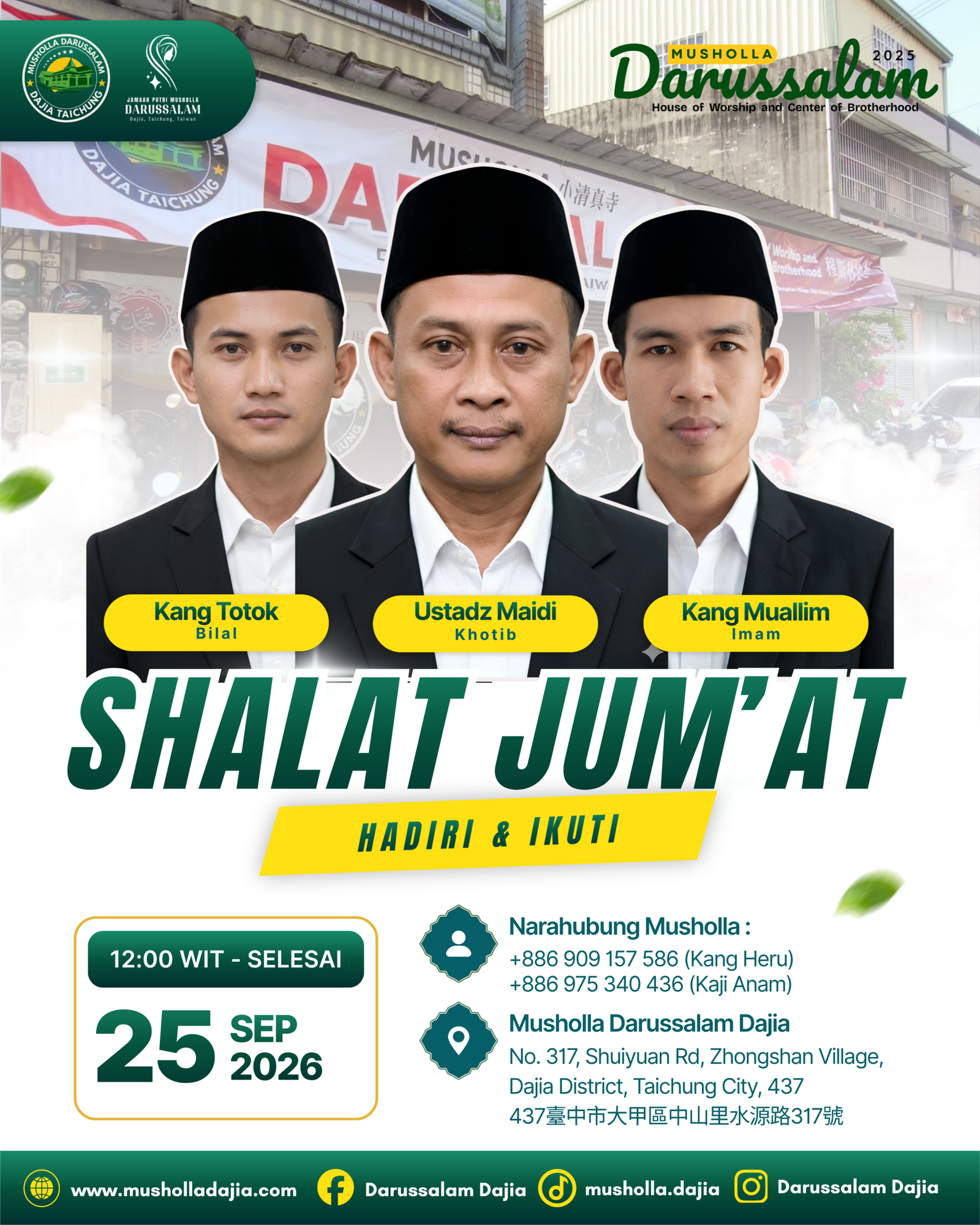 Shalat Jum'at, Tgl 25 September 2026